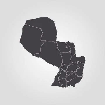 Map of Paraguay イラスト素材