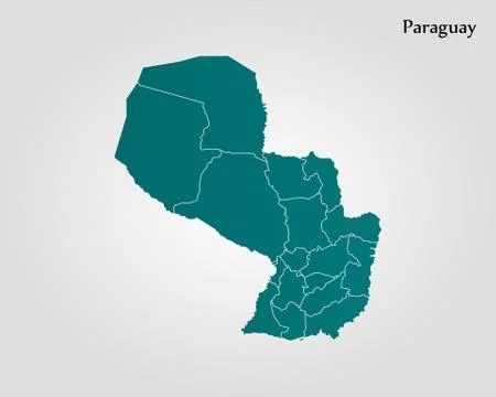 Map of Paraguay Stock Illustration