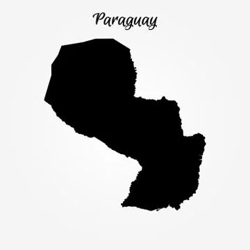 Map of Paraguay イラスト素材