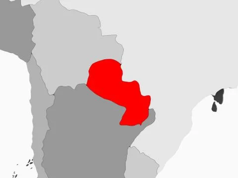 Map of Paraguay Ilustración de archivo