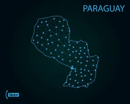 Map of Paraguay. Vector illustration. World map イラスト素材