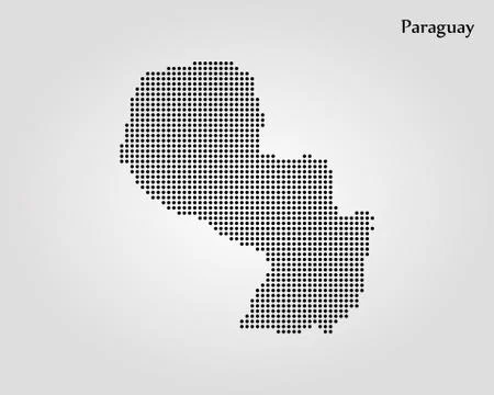Map of Paraguay. Vector illustration. World map イラスト素材