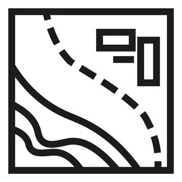 Map with path line. Travel route icon. Journey track Stock Illustration