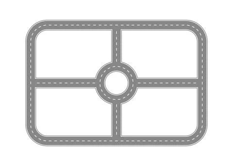 Map path street, road and highway, top view. Road for transport city map. Plan Stock Illustration