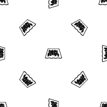 Map pattern seamless black 스톡 일러스트