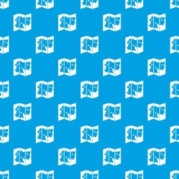 Map pattern seamless blue Stockillustratie