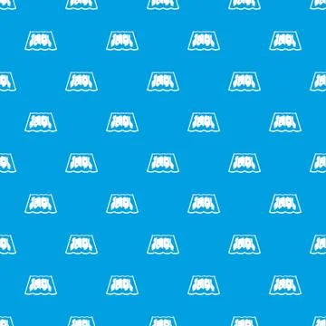 Map pattern seamless blue Illustrazione stock