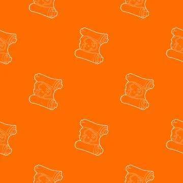 Map pattern vector orange Illustrazione stock