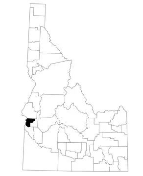 Map of payette County in Idaho state on white background. United States of .. Stock Illustration