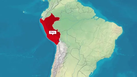 Map Of peru Stock Footage 294082433