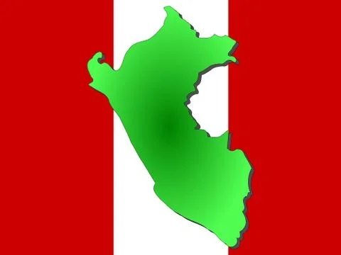 Map of peru Stock Illustration