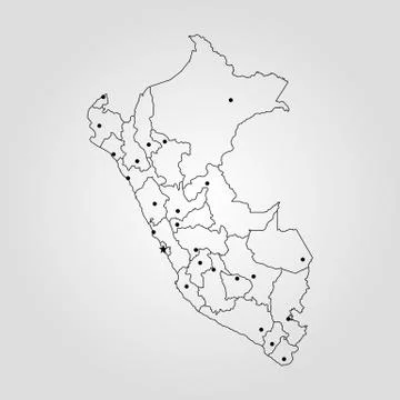 Map of Peru Stock Illustration