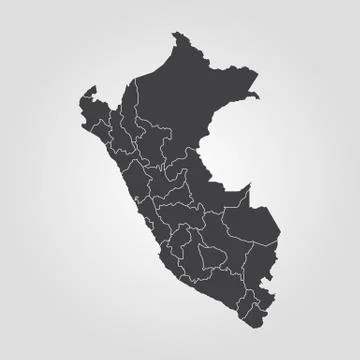 Map of Peru Illustrazione stock