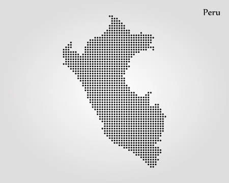 Map of Peru network. Vector illustration. World map Stock Illustration