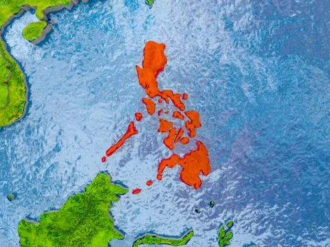 Map of Philippines Illustrazione stock