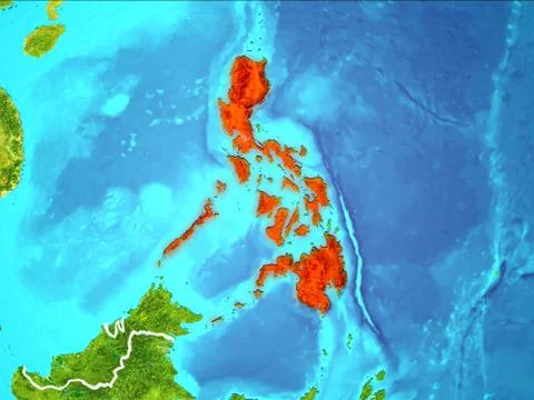 Map of Philippines Stock Illustration