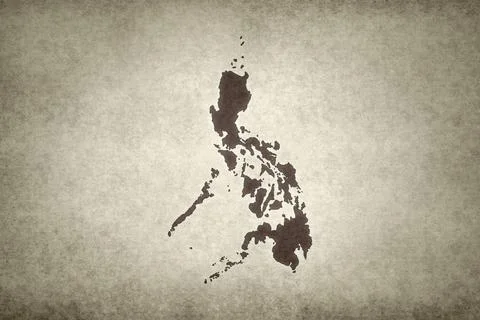 Map of the Philippines on a paper Ilustración de archivo