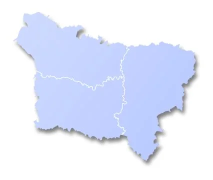 Map of Picardy Stock Illustration