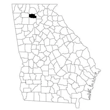 Map of Pickens County in Georgia state on white background. single County m.. Stock Illustration