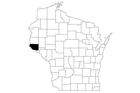 Map of Pierce County in Wisconsin state on white background. single County .. Stock Illustration