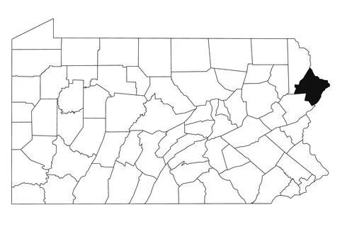 Map of pike County in Pennsylvania state on white background. single County.. Stock Illustration