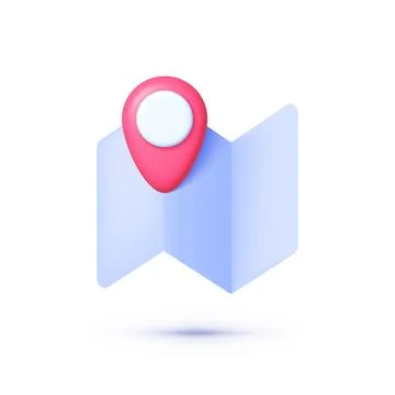 Map pin 3d for mobile app design. Gps point. Symbol illustration. Illustration Stock Illustration