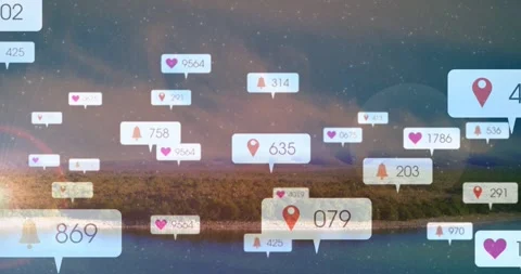 Map-pin 524 appearing and more callouts emerging from right, showing activity Stock Footage 329899309