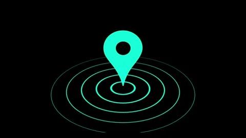 Map pin animated icon, gps pointer. Blue location route gps position naviga.. Stock Footage 293556104