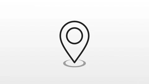 Map pin animation on white background Video stock 295845321