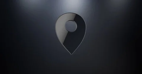 Map Pin Black 3d Icon Stock Footage 71161401
