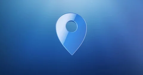 Map Pin Blue 3d Icon Video stock 71162145