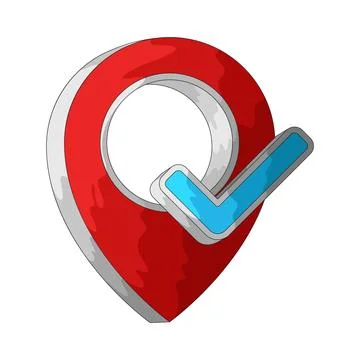 Map pin check illustration Stock Illustration