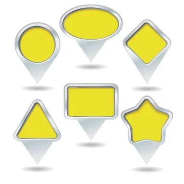 Map pin collection Stock Illustration