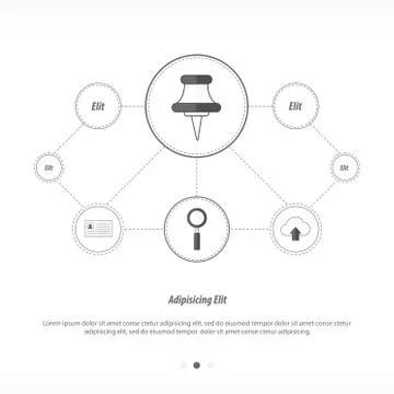 Map pin Concept  network design Stock Illustration