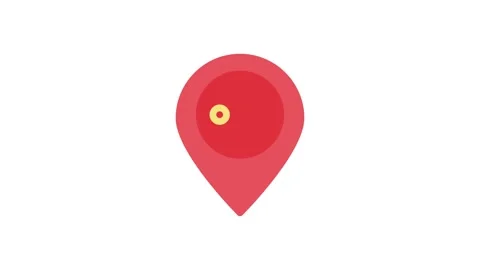 A map pin featuring a link icon, symbolizing location-based connectivity or.. Stock Footage 332988402