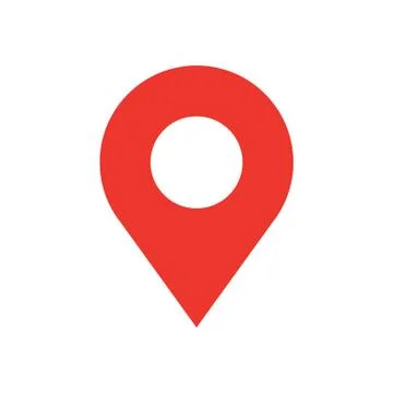 Map pin flat design style modern icon. Simple red pointer minimal vector symbol Stock Illustration
