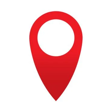 Map Pin Flat Design Style Modern Icon. Simple Red Pointer Minimal Vector Symbol Stock Illustration