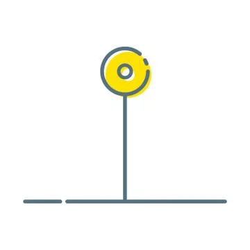 Map pin flat design style modern icon, pointer minimal vector symbol, marker Stock Illustration