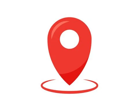 Map pin flat design style modern icon, pointer minimal vector symbol, marker  Stock Illustration