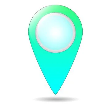 Map pin flat design style modern icon, pointer minimal vector symbol, marker  Illustrazione stock