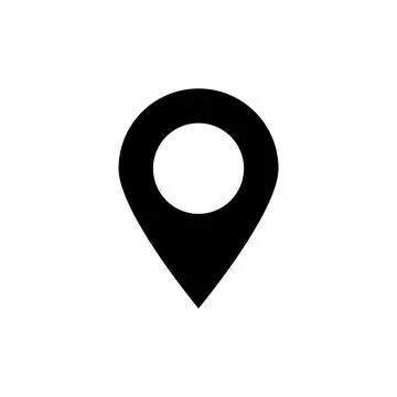 Map pin flat design style modern icon, pointer minimal vector symbol, marker Stock Illustration