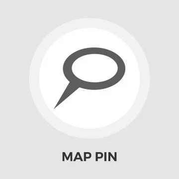 Map Pin Flat Icon Stock Illustration