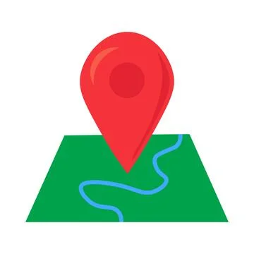 Map pin flat illustration representing navigation location イラスト素材