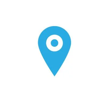 Map pin, gps pointer, blue vector icon Stock Illustration