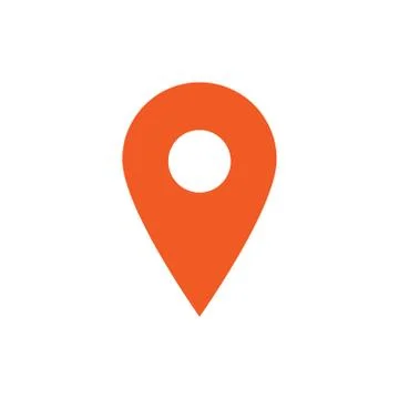 Map pin, gps pointer mark, vector icon Illustrazione stock