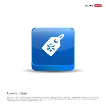 Map pin icon - 3d Blue Button Stock Illustration