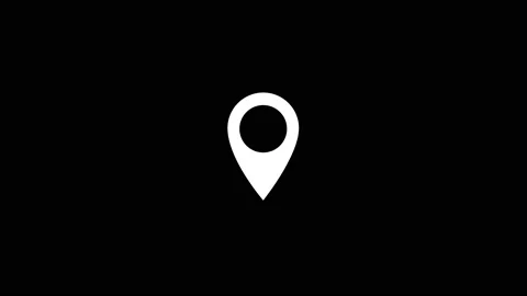 Map pin Icon animated Isolated on Black Background. Stock Footage 167820704