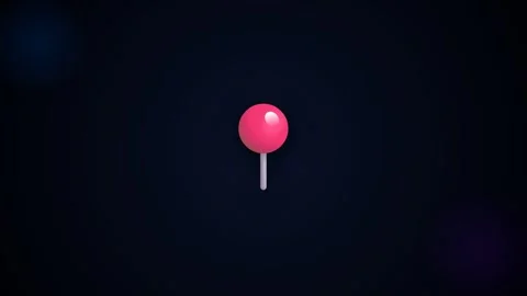 Map pin icon animation appearing on dark background Stock-Footage 345013355