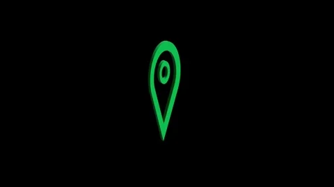 Map pin icon animation with green 3d model. Map pin icon location marker. M.. Stock Footage 337134276