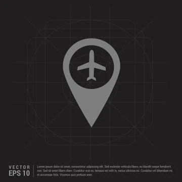 Map pin icon - Black Creative Background Stock Illustration